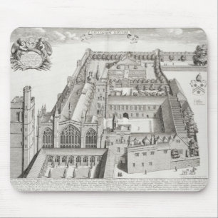 New College, Oxford, from 'Oxonia Illustrata', pub Mouse Pad