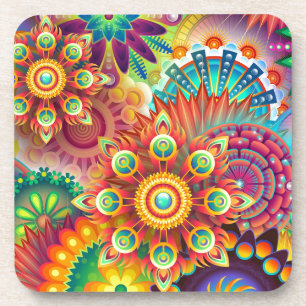 New Colourful Abstract BackGround Coaster