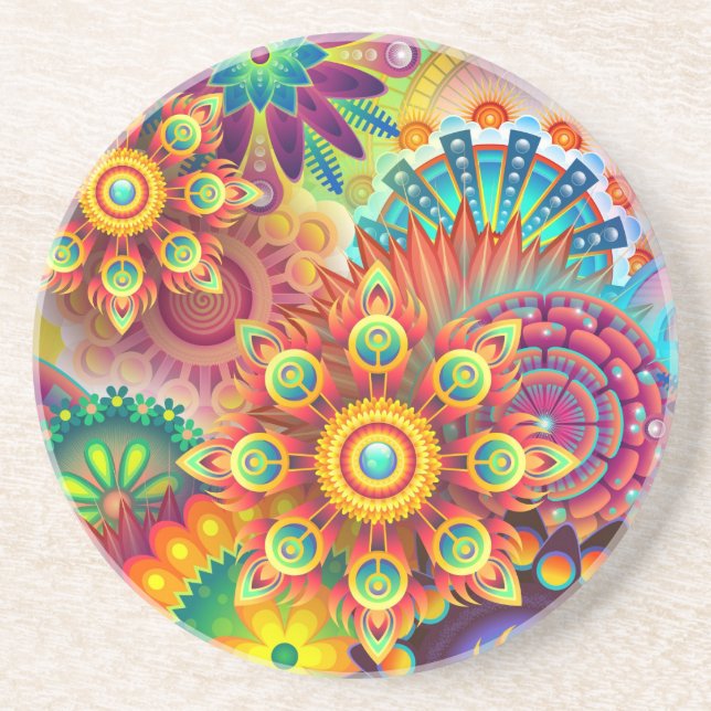 New Colourful Abstract BackGround Coaster (Front)