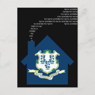 new connecticut address announcement postcard