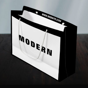 New Corporate Black Company Minimalist Modern Large Gift Bag