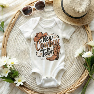 New Cowboy In Town Baby Bodysuit