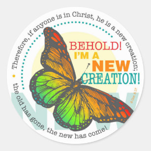 New Creation Butterfly Sticker