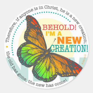 New Creation Butterfly Sticker