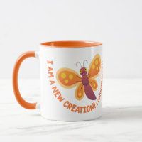 New creation cute butterfly cartoon bible verse