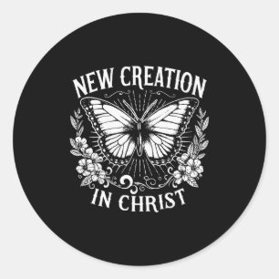 New Creation In Christ, Christianity, Sublimation  Classic Round Sticker