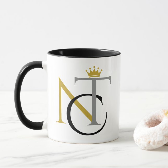 New Crowns and Thrones™ Logo Christian Mug (With Donut)