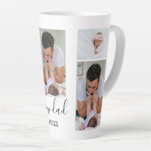 New Dad 5 Photo Collage Personalised Latte Mug