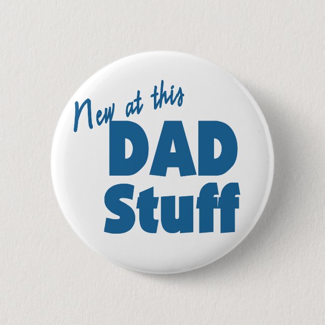 New Dad 6 Cm Round Badge (Front)