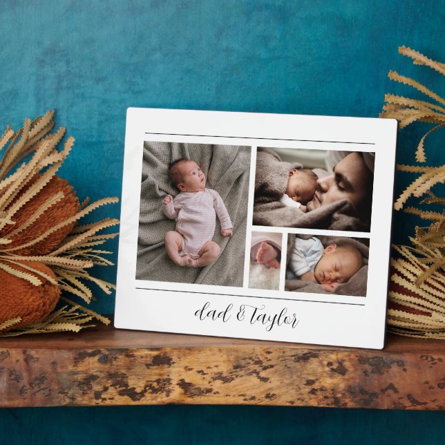 New Dad And Baby First Father's Day Plaque (Side)