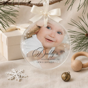 New Dad Christmas Gift Personalised Daddy First Ornament