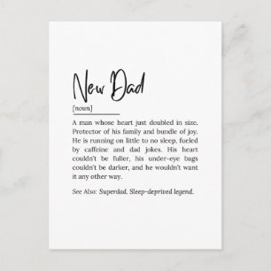 New Dad Definition – Funny and Heartwarming Quote Postcard