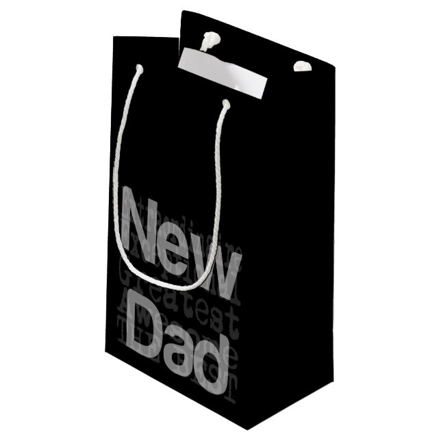 New Dad Extraordinaire Small Gift Bag (Back Angled)