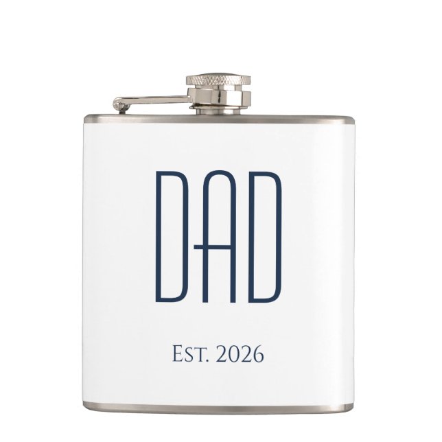 New Dad Father's Day Simple Minimalist    Hip Flask (Front)