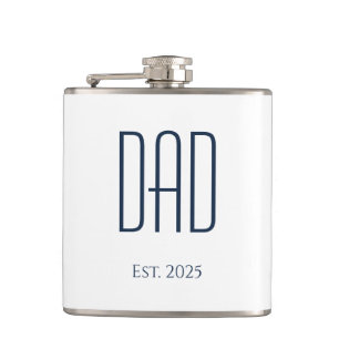 New Dad Father's Day Simple Minimalist    Hip Flask