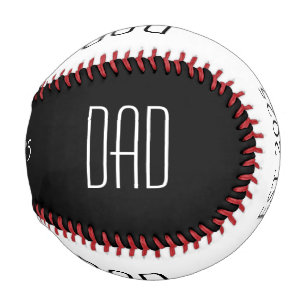 New Dad First Father's Day Black White    Baseball