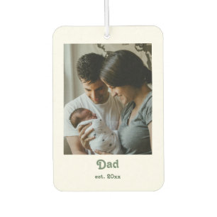 New Dad First Father's Day Custom Photo Car Air Freshener