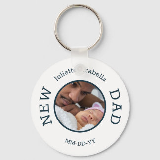 New Dad First Time Dad Custom Photo Personalised Key Ring