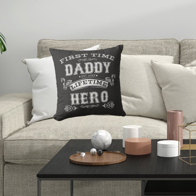 New Dad First Time Daddy Lifetime Hero Cushion (Creator Uploaded)