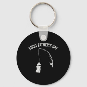 New Dad Fisherman, First Fathers Day Fishing Dad Key Ring