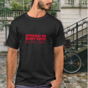 New Dad Gift Ironic Slogan red letter T-Shirt