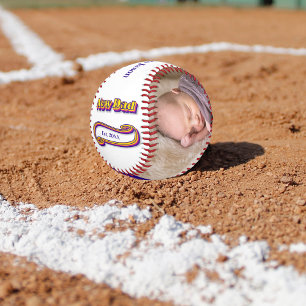 New Dad in Retro Pop Colours Baseball