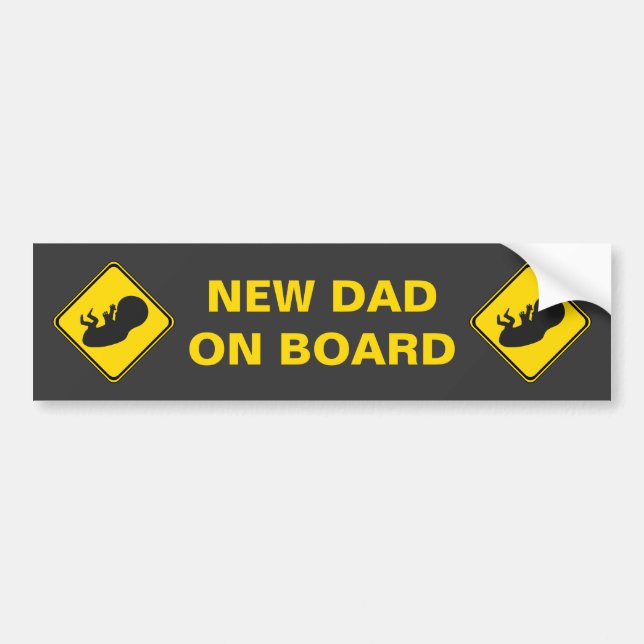 New Dad On Board! Bumper Sticker (Front)