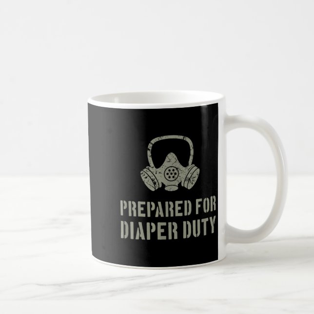 New Dad Prepared For Diaper Duty Funny Small  Coffee Mug (Right)