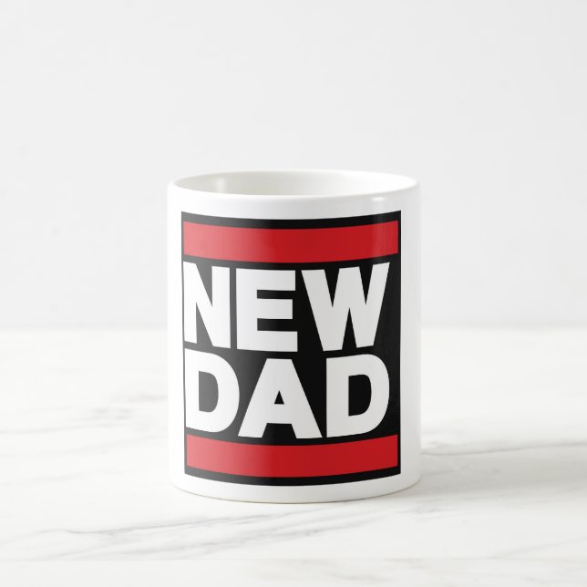 New Dad Red Coffee Mug (Center)