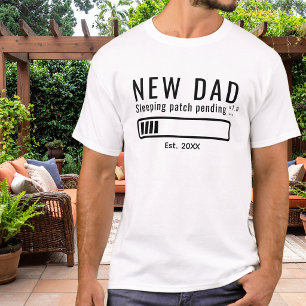 New Dad Sleeping Patch Bold Typography T-Shirt