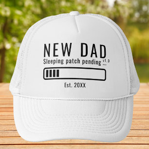 New Dad Sleeping Patch Bold Typography Trucker Hat