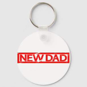 New Dad Stamp Key Ring