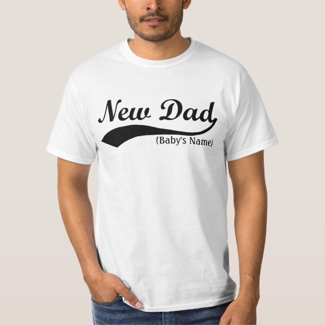 New Dad T-Shirts, Personalised Year or Name T-Shirt (Front)