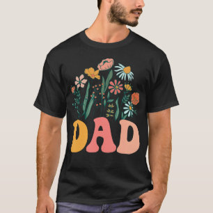 New Dad Wildflower First Birthday  Baby Shower  T-Shirt