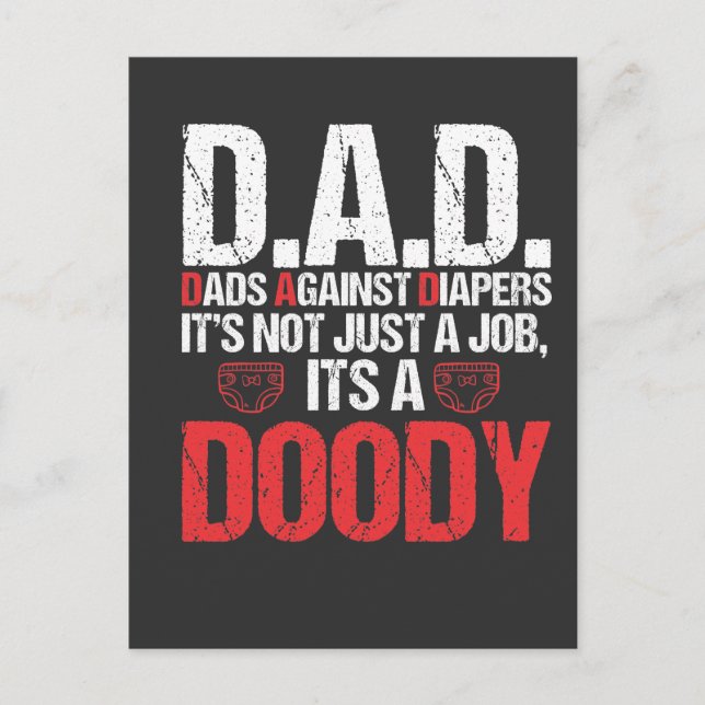 New Daddy Against Diaper Toddler Dad Adult Problem Postcard (Front)