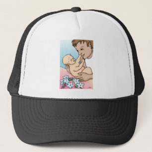 New Daddy and Baby Trucker Hat
