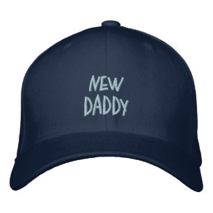 New, Daddy-Blue(Boy)-Saying-Hat=Embroidered Embroidered Hat