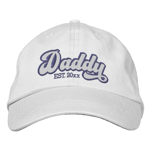 New Daddy Established Personalized Embroidered Hat (Front)