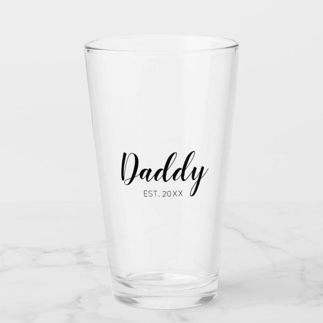 New Daddy Established typography Glass (Front)