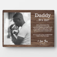 New Daddy from Baby Bump Poem Message Wood