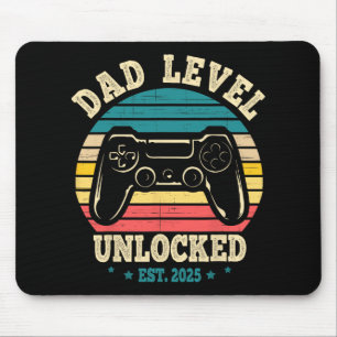 New Daddy I Leveled Up To Dad Mens Pregnancy Idea Mouse Pad