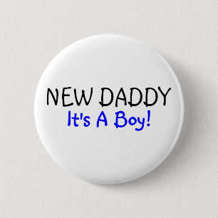 New Daddy Its A Boy Blue 6 Cm Round Badge
