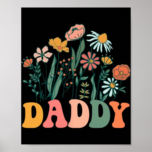 New Daddy Wildflower First Birthday &amp; Baby Sho Poster (Front)