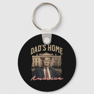 New! Dad's Home His Keys In The Door Dark Daddys H Key Ring