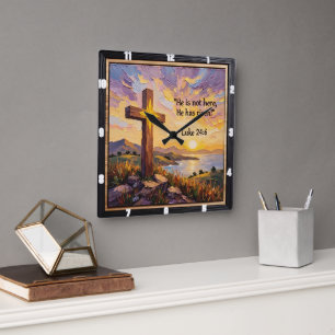 New Dawn: Victory Over Death Square Wall Clock