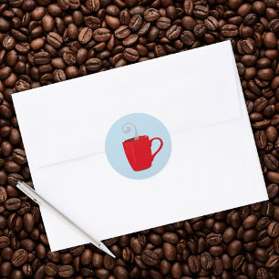 New Day Coffee Mug Classic Round Sticker