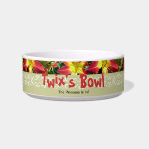 New Day Gardens Cat Dish-Daylily AAA Twix Bowl