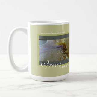 New Day Gardens Mug- Irises Living Art Coffee Mug