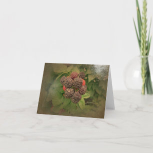 New Day Gardens Notecard- Black Raspberries A Card