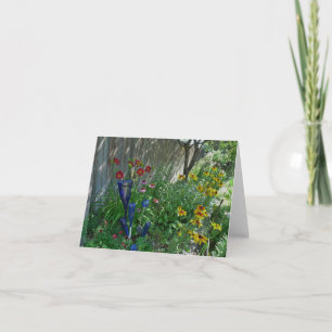 New Day Gardens Notecard-Blue Bottles Card